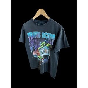 Travis Scott Astroworld Tshirt Sz Medium/Small Rap Tee AOP Rare Distressed